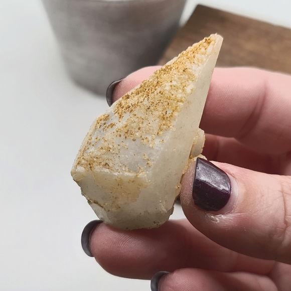 Rhodochrosite Covered Dogtooth Calcite Point Mineral Specimen from Bulgaria - Picture 1 of 4